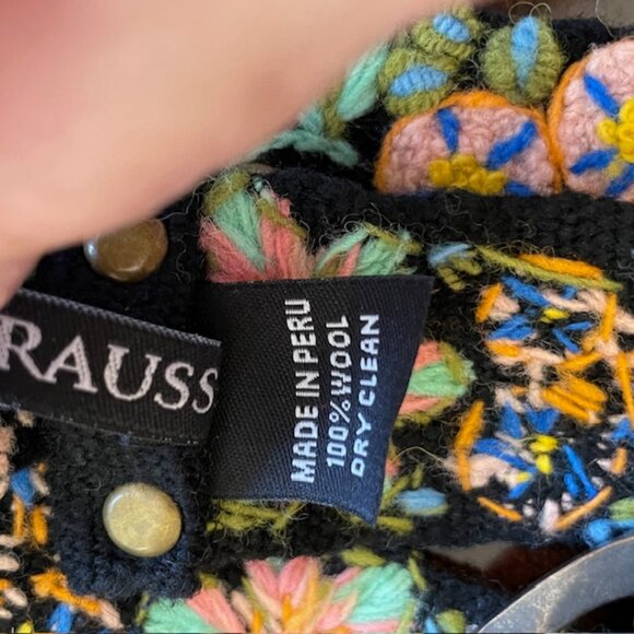 Jenny Krauss Anthropologie Wool Embroidered Belt Southwest Walkabout Small - Picture 8 of 10